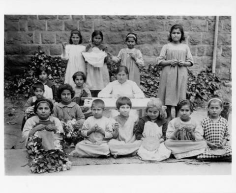 Armenian refugee children in Syria, having fled Turkey during World War II