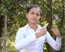 Irina, 14, Yerevan school for children with hearing impairment